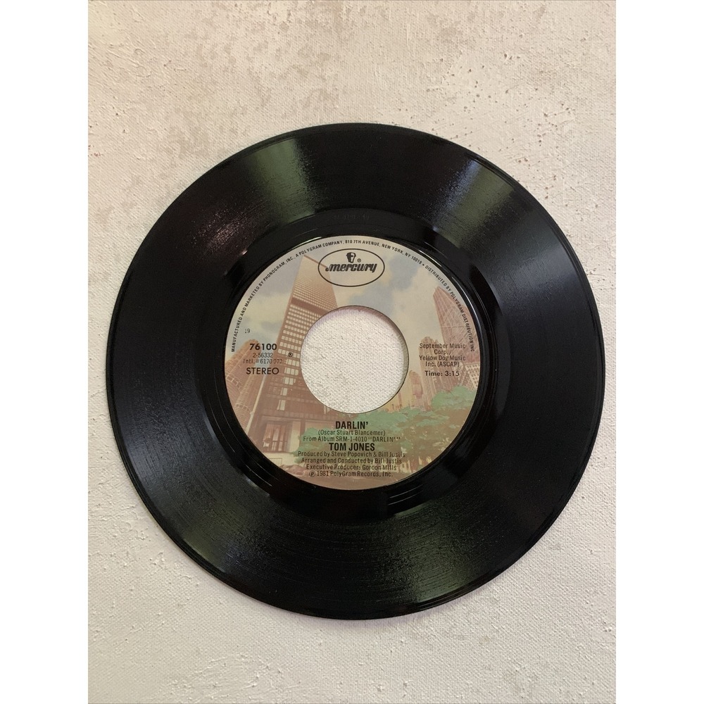 45 Tom Jones - Darlin' / I Don'T Want To Know You That Well On Mercury VG+